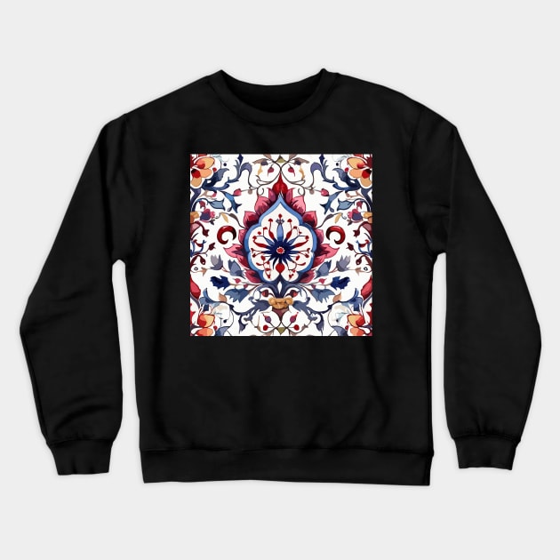 Ottoman Pattern Crewneck Sweatshirt by Siha Arts